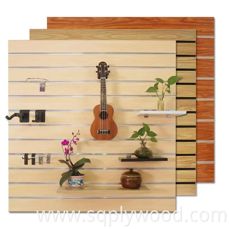 4 8 FT Melamine Face 7 5 Slot MDF Board Store Wall Decoration Slatwall Display MDF